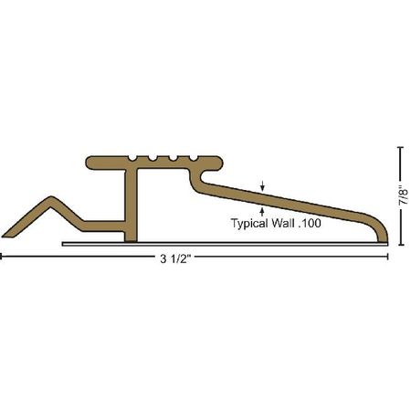 NATIONAL GUARD 72" Architectural Bronze Interlocking Threshold 483BR72